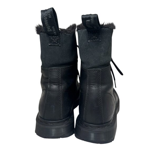 Wmns Dr. Martens 1460 Kolbert Turn Down Boot Black WATERPROOF Faux Fur sz 6 EU37 - Picture 8 of 10